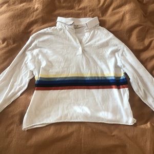 pacsun collared cropped long sleeve
